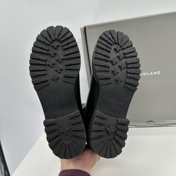 Everlane The Lug Chelsea Boot in Black sz 6.5 Women's Leather Ankle Chunky Sole - Picture 8 of 9